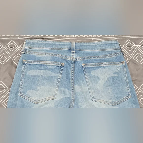 Rag & Bone Cate Midrise Ankle Skinny In Faded Camo Size 25 - Picture 4 of 9